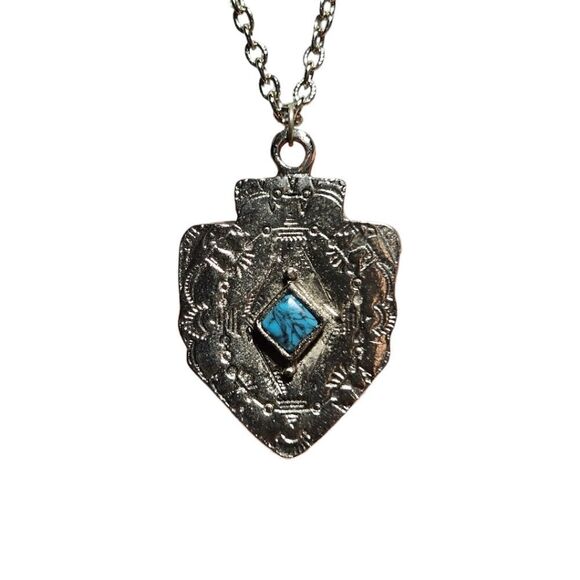 Enchanted Heirloom Sheild Pendant Necklace - Picture 9 of 10